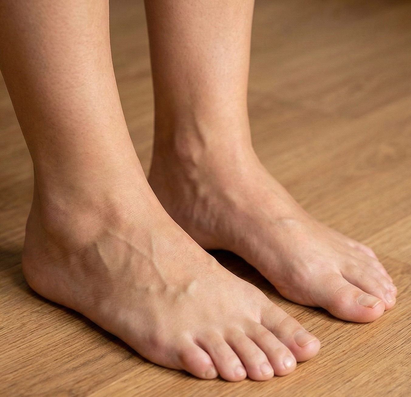 Pés desinchados depois