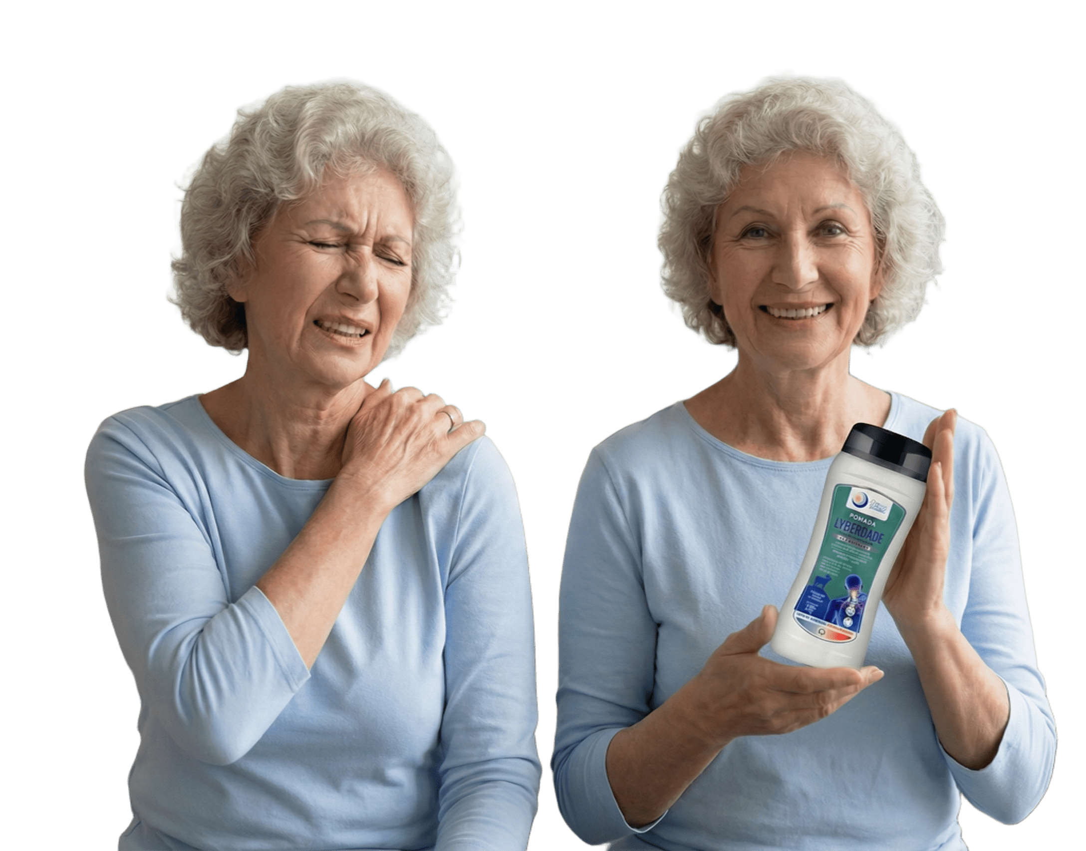 Senhora Feliz sem Dor e com dor